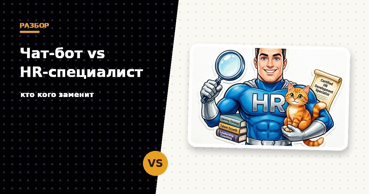 Чат-бот vs HR-специалист — обложка статьи